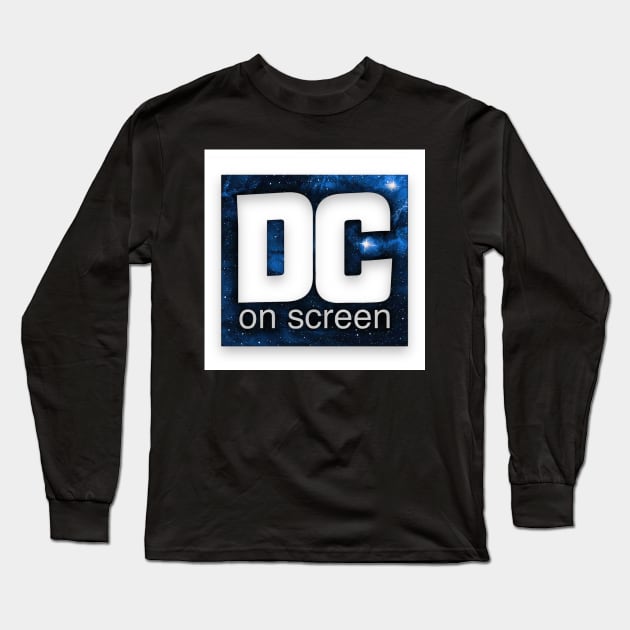 DC on SCREEN Podcast Logo (Blue with Border) Long Sleeve T-Shirt by DC on SCREEN